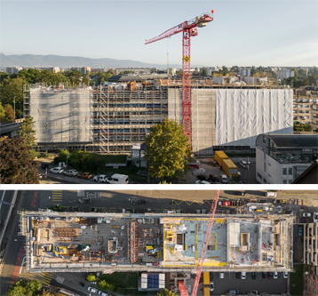 Architecte Geneve - 105 - Rénovation et surélévation d'un immeuble des années 60