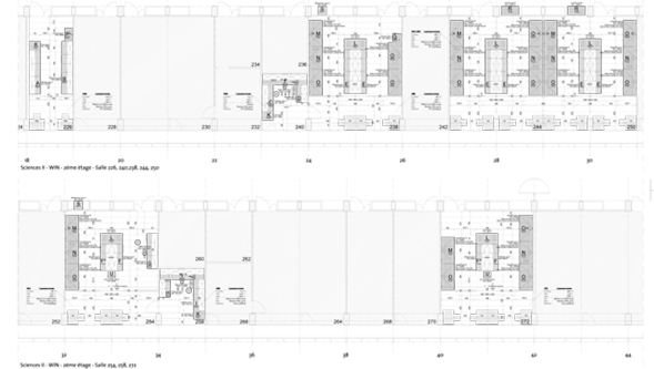 guenin architecte Genève / CH Université GE - Aménagement de laboratoires  