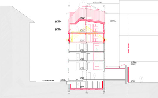 guenin architecte Pâquis - Genève / CH  Rénovation et surélévation du 36-38 Navigation  