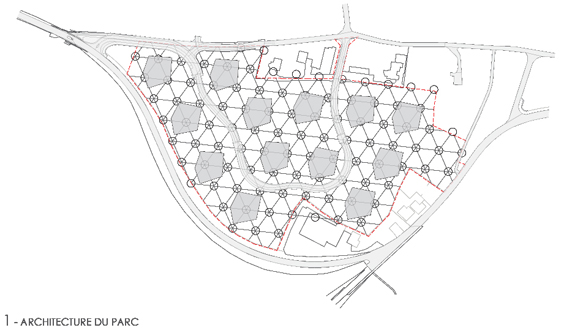 guenin architecte Düdingen / Fribourg Aménagement extérieur Briegli Parc