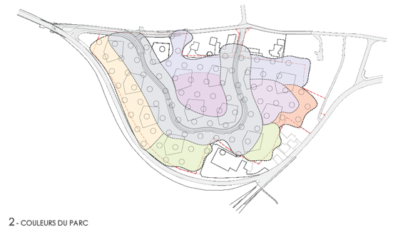 guenin architecte Düdingen / Fribourg Aménagement extérieur Briegli Parc