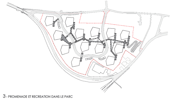 guenin architecte Düdingen / Fribourg Aménagement extérieur Briegli Parc