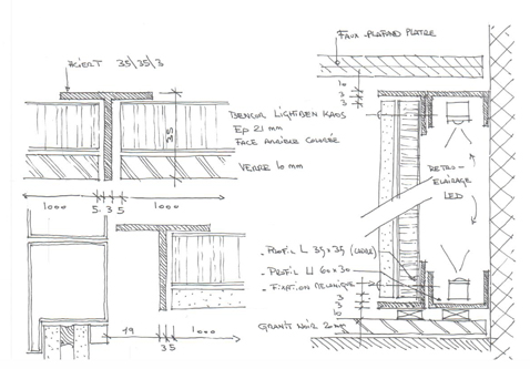 guenin architecte GE / CH Rénovation entrée et ascenseurs