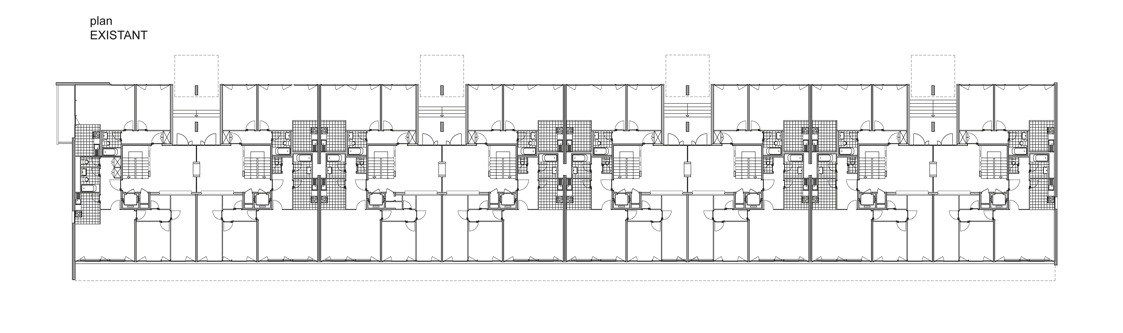 guenin architecte Vernier / GE / CH Rénovation et surélévation d'un immeuble des années 60