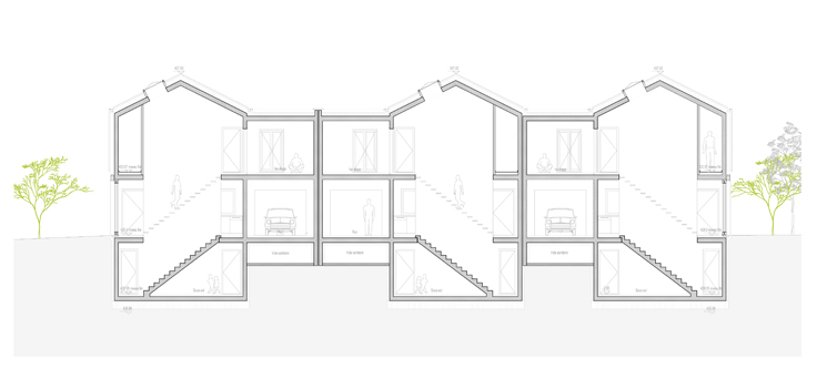 guenin architecte Meyrin - Genève Logements contigüs