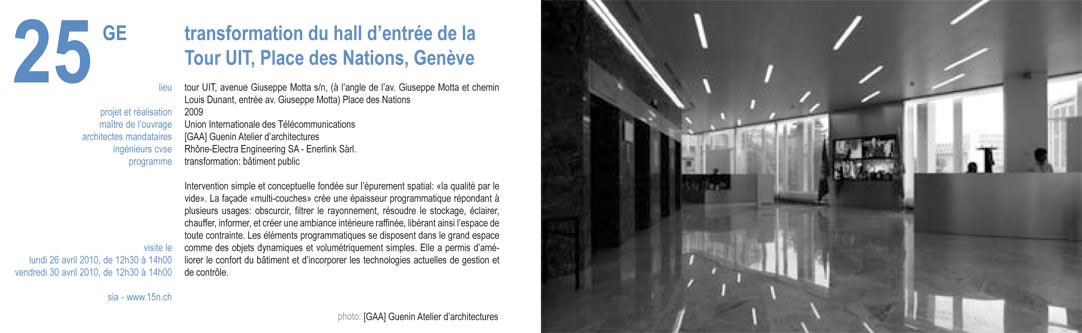 guenin architecte Genève – Place des Nations / CH UIT