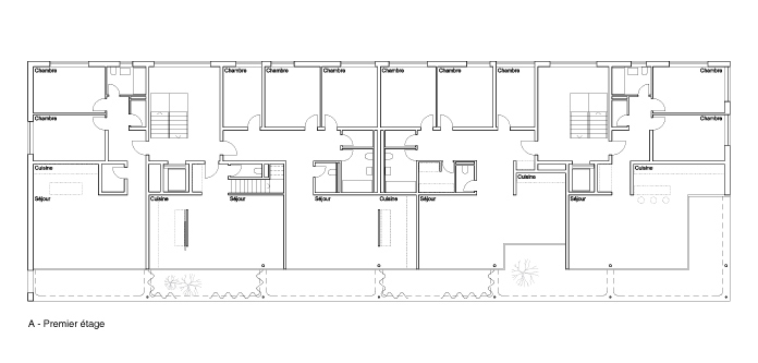 guenin architecte Vandeouvres / CH  Bâtiments de logements, Esplanade et Parking