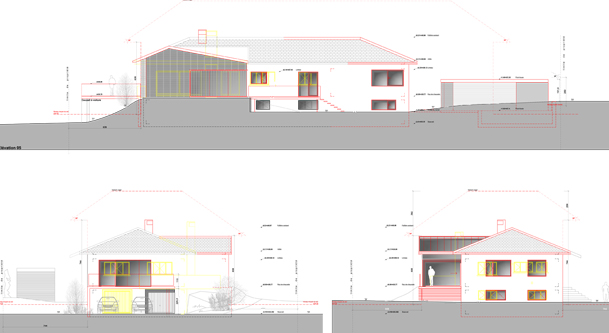guenin architecte Corsier / CH Transformation et agrandissement d'une villa 