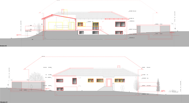 guenin architecte Corsier / CH Transformation et agrandissement d'une villa 